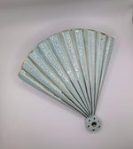 Load image into Gallery viewer, Vintage 1950s  Wall Pocket 22K Gold Trim  Atomic novelty Hand fan
