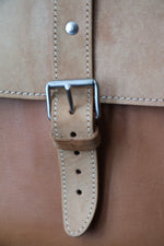 Load image into Gallery viewer, Vintage Real Brown Large Leather Messenger Laptop Satchel Shoulder Bag
