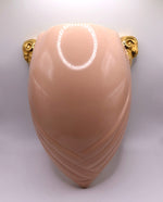 Load image into Gallery viewer, Vintage  1930s Crown Devon Art deco pale pink large Wall Sconce

