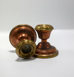 Load image into Gallery viewer, Vintage 1920s copper brass arts and crafts candlesticks holder
