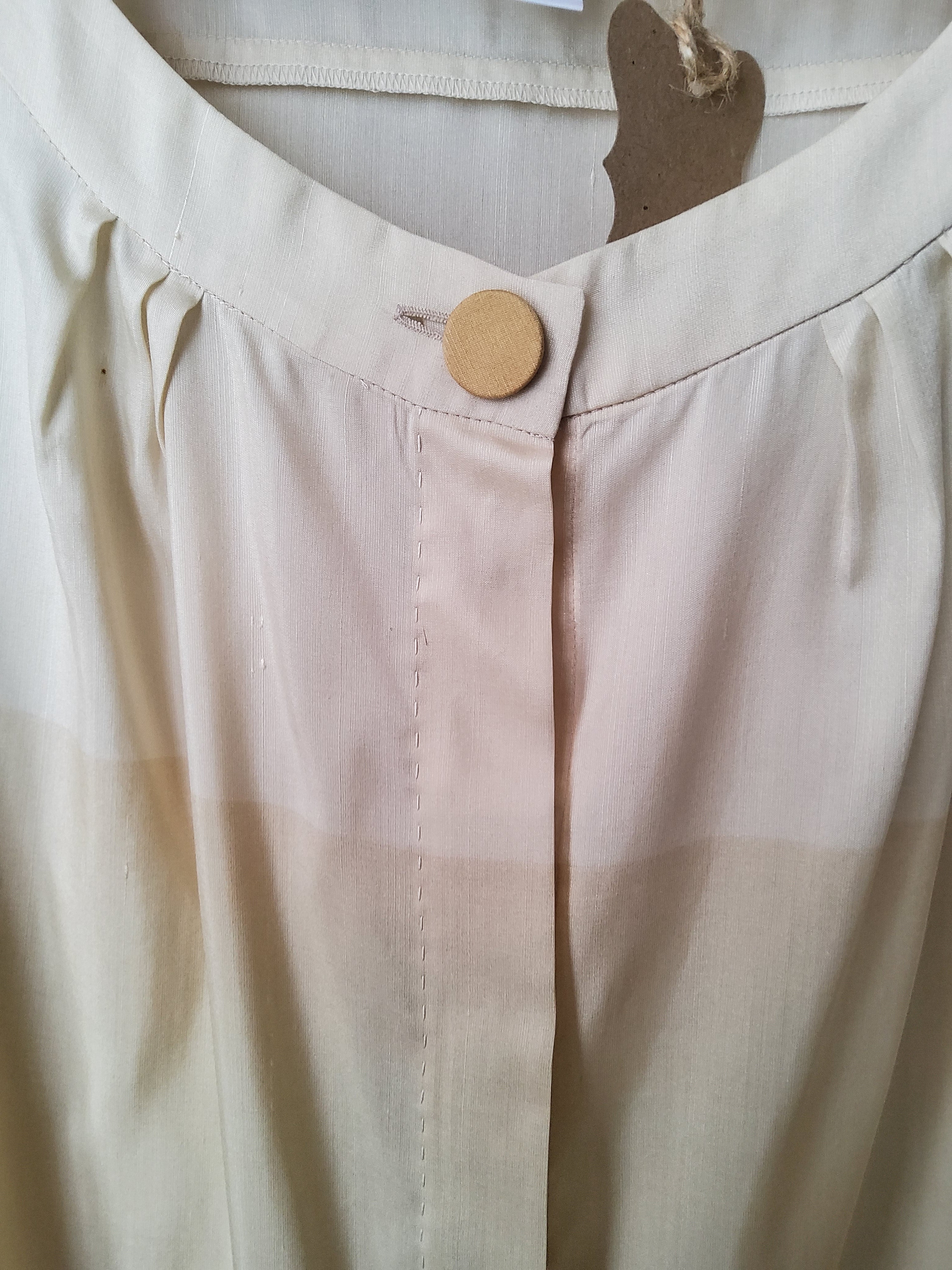 Designer Chloe Silk Blouse Ombre Cream V neck UK12