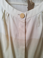 Load image into Gallery viewer, Designer Chloe Silk Blouse Ombre Cream V neck UK12
