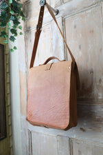 Load image into Gallery viewer, Vintage Real Brown Large Leather Messenger Laptop Satchel Shoulder Bag
