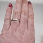 Load image into Gallery viewer, Vintage 9ct gold Diamond and silver eternity ring
