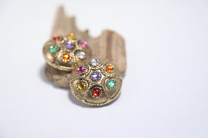 Vintage 1980s large statement bold clip on earrings