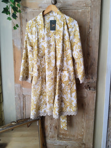 Vintage 1970s cotton kimono robe uk8-12