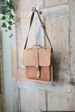 Load image into Gallery viewer, Vintage Real Brown Large Leather Messenger Laptop Satchel Shoulder Bag
