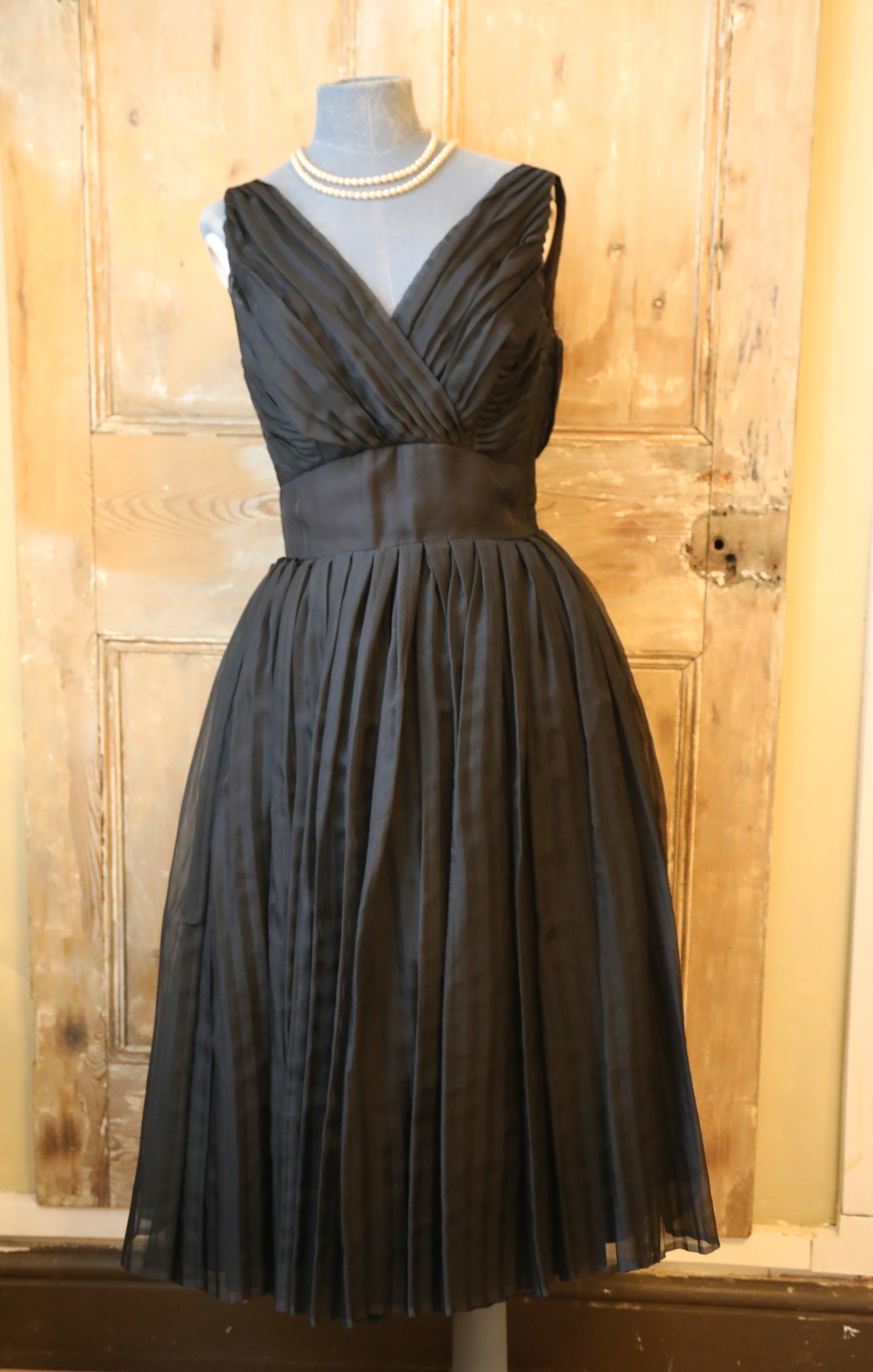 Vintage 1950s Jean Allen original LBD fit and flare dress