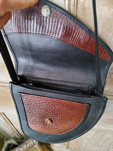 Vintage 1970s leather skin bag original satchel